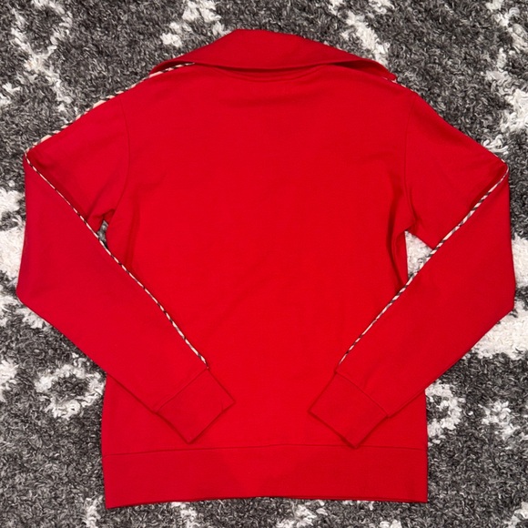 NWOT Burberry London Red Full-Zip Collared Jacket Sweater - L - Picture 5 of 5